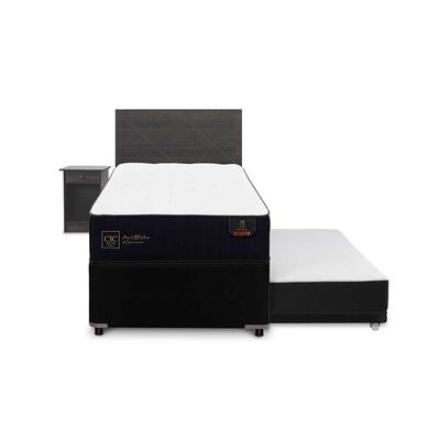 Cama Nido CIC 1,5 Plazas Premium + Respaldo + Velador Villarrica