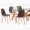 Juego de Comedor Spazzio Cross Natural 6 Sillas