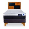 Cama Europea Flex 1.5 Plazas Nexus + Respaldo Colonia