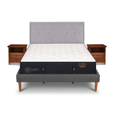 Imagen 1 del producto Cama Europea CIC King Premium + Respaldo + Veladores