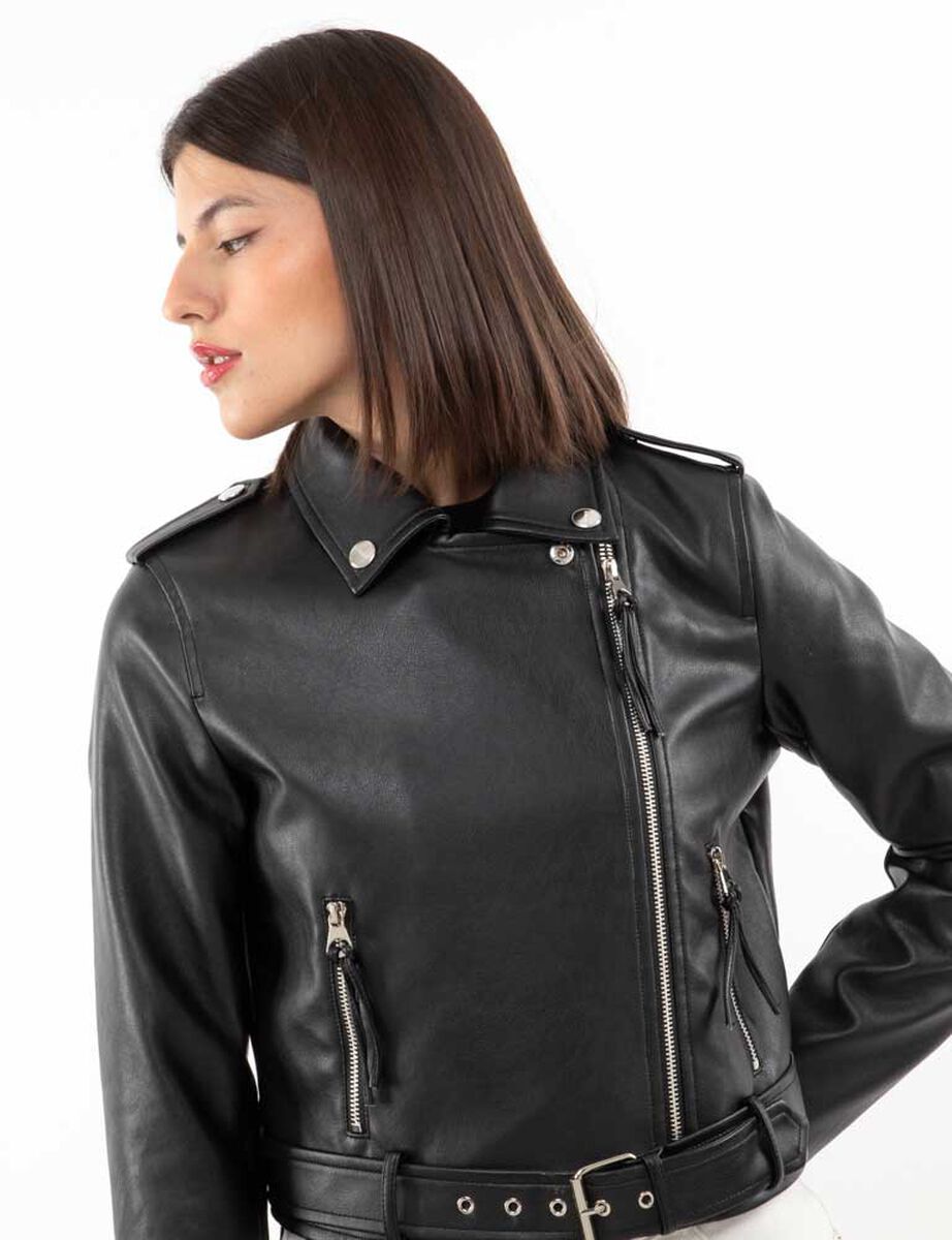 Chaqueta Biker Ecocuero Mujer Fiorucci