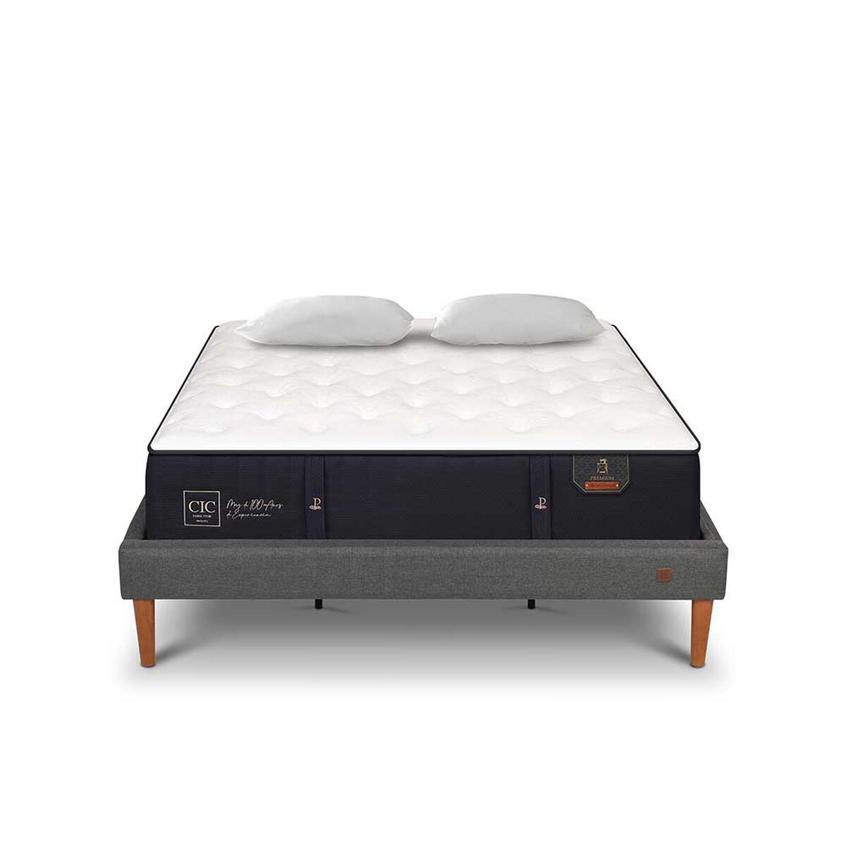 Cama Europea CIC King Premium + Almohadas