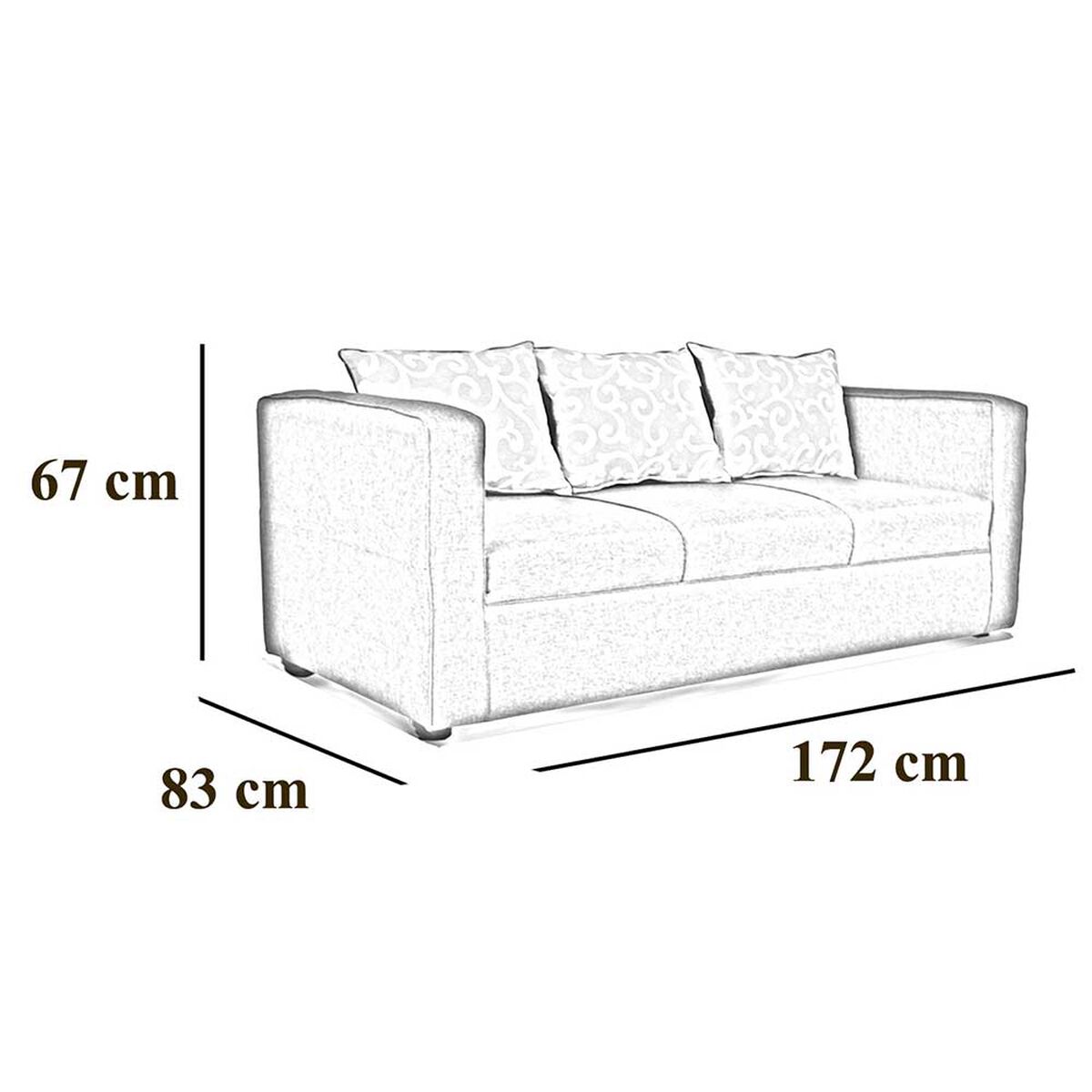 Sofá Elegant Detail Indiana 3 Cuerpos Beige