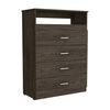 Cómoda TV Hasta 40" TuHome Z-80 4 Cajones Coñac