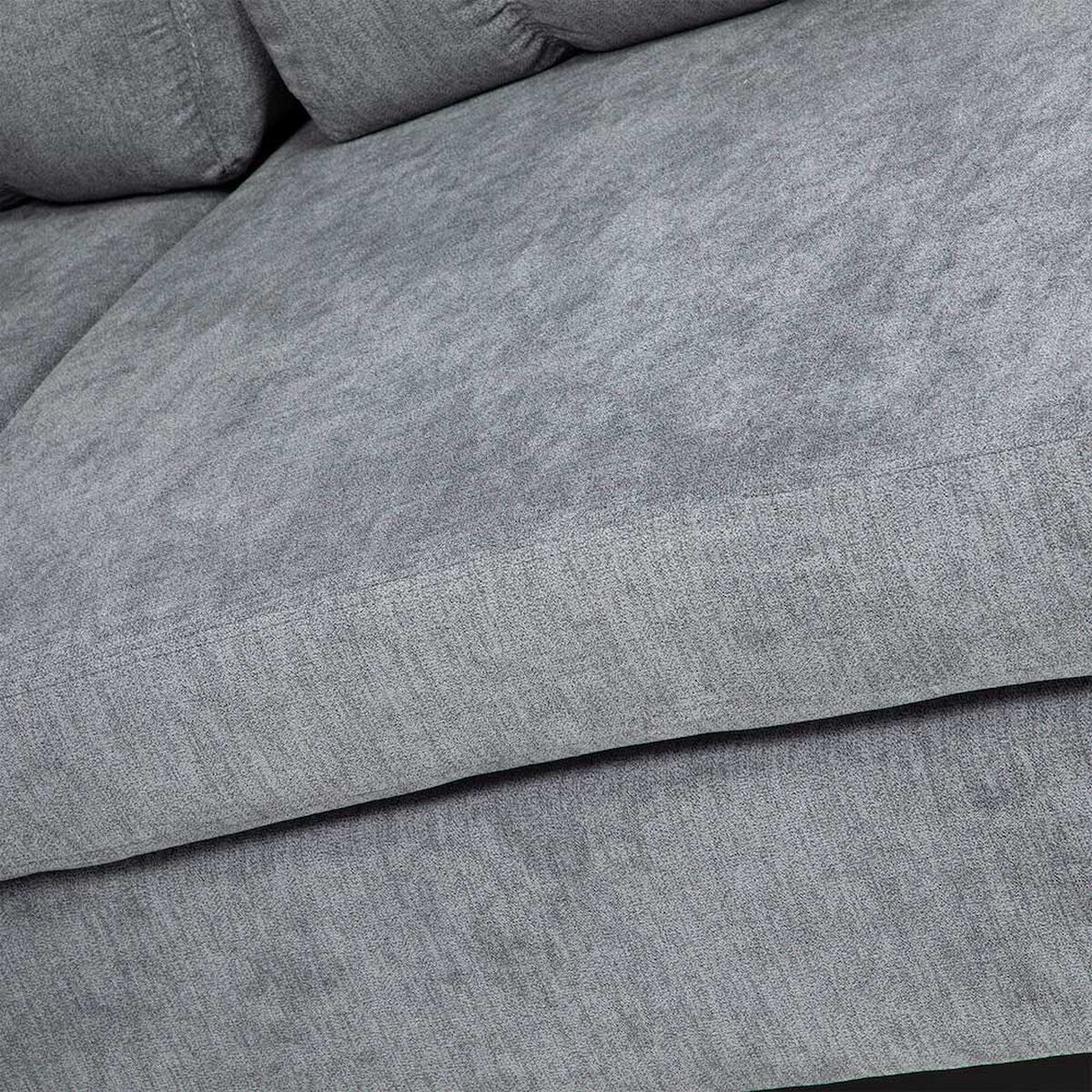 Sof&aacute; Seccional Derecho Daniels 4 Cuerpos Azul Gris&aacute;ceo