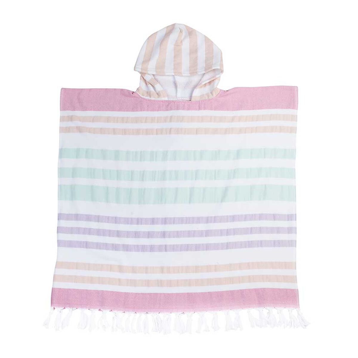 Toalla de Playa Infantil con Capucha Casanova Kids Turco Pink 70 x 140 cm
