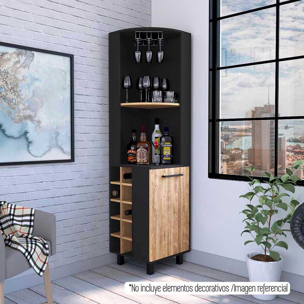 Bar Esquinero TuHome Kaia 1 Puerta Wengue Miel