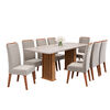 Juego de Comedor Di Poretti Munique 8 Sillas Beige