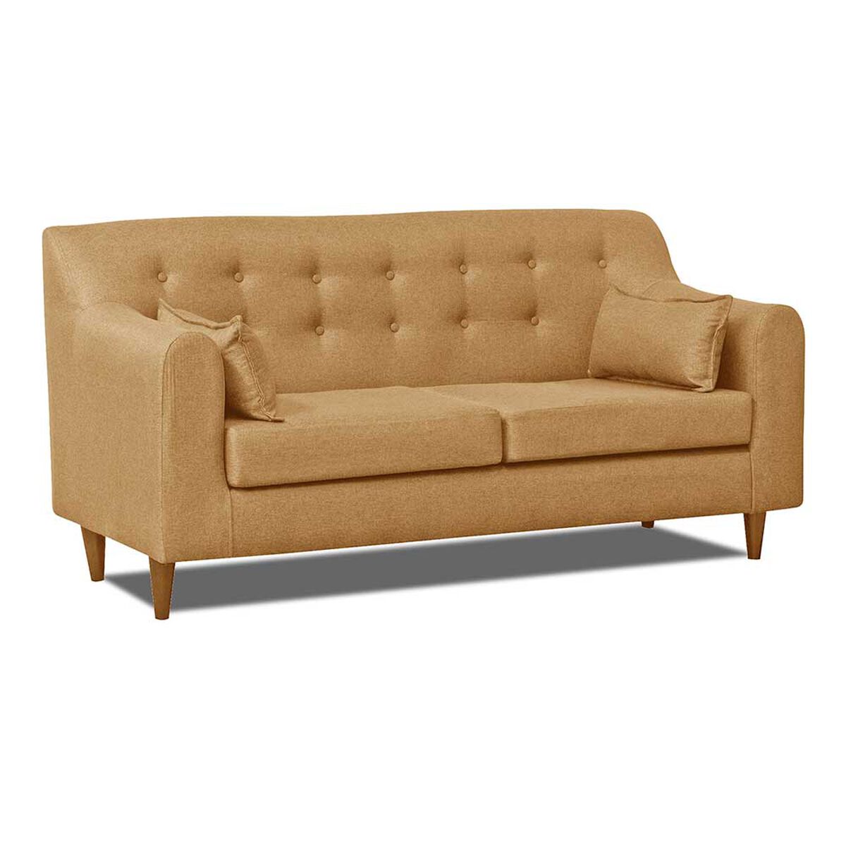 Juego de Living Innovamuebles Dali Sofá 3 Cuerpos + Dos Sillones 1 Cuerpo Mostaza