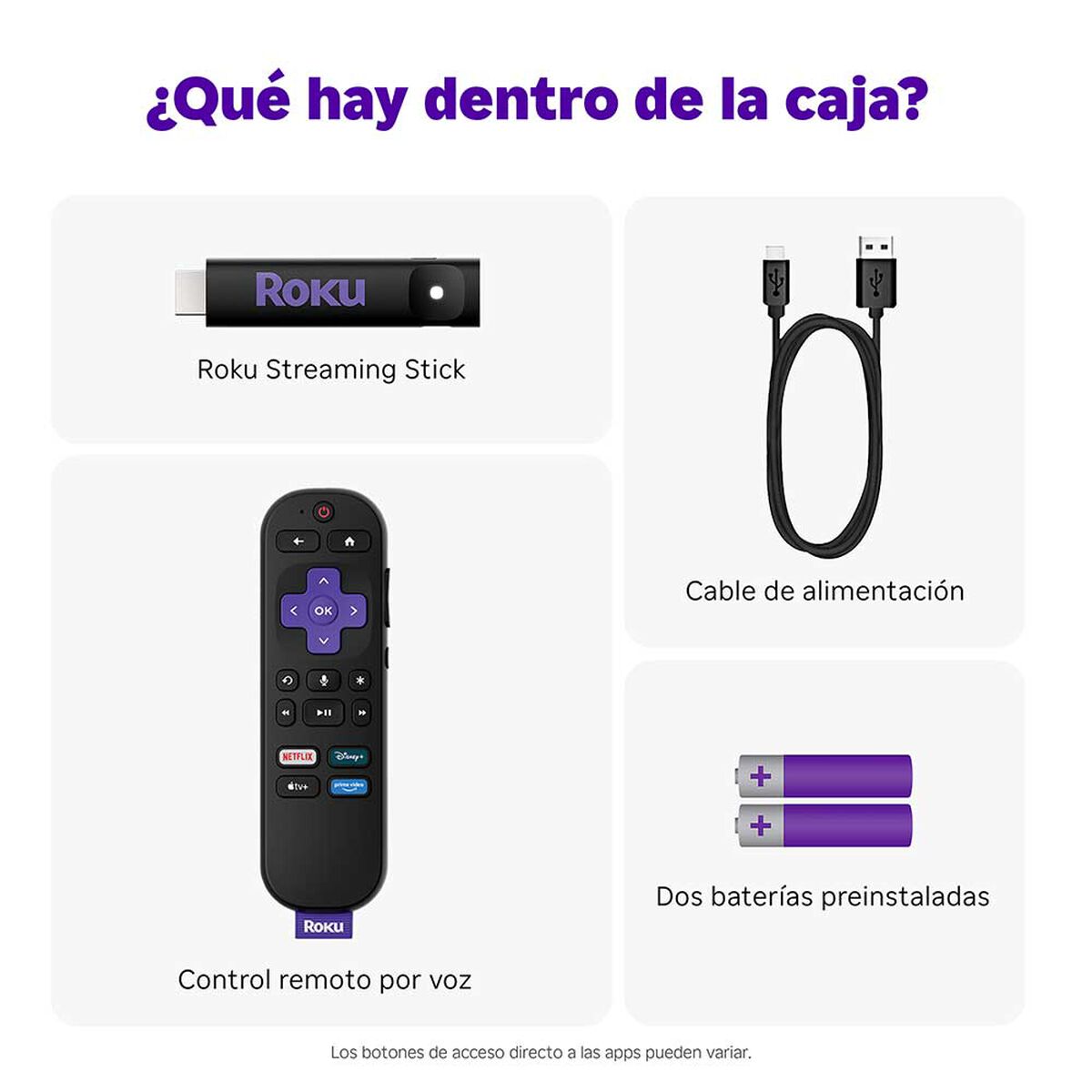 Reproductor Streaming Roku Stick ROK3840MX