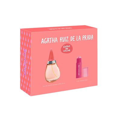 Set Perfume Agatha Ruiz de la Prada Mujer Gotas de Color EDT 50 ML + Lip & Cheek Stick