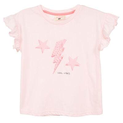 Imagen 1 del producto Polera Manga Corta Niña Chess Ecru, Negro, Rosado