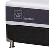 Box Spring CIC 2 Plazas New Ortopedic + Respaldo + 2 Veladores Eufrates + Almohada