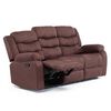 Sof&aacute; Reclinable Daniels Tradicional Norman 3 Cuerpos Caf&eacute; Oscuro