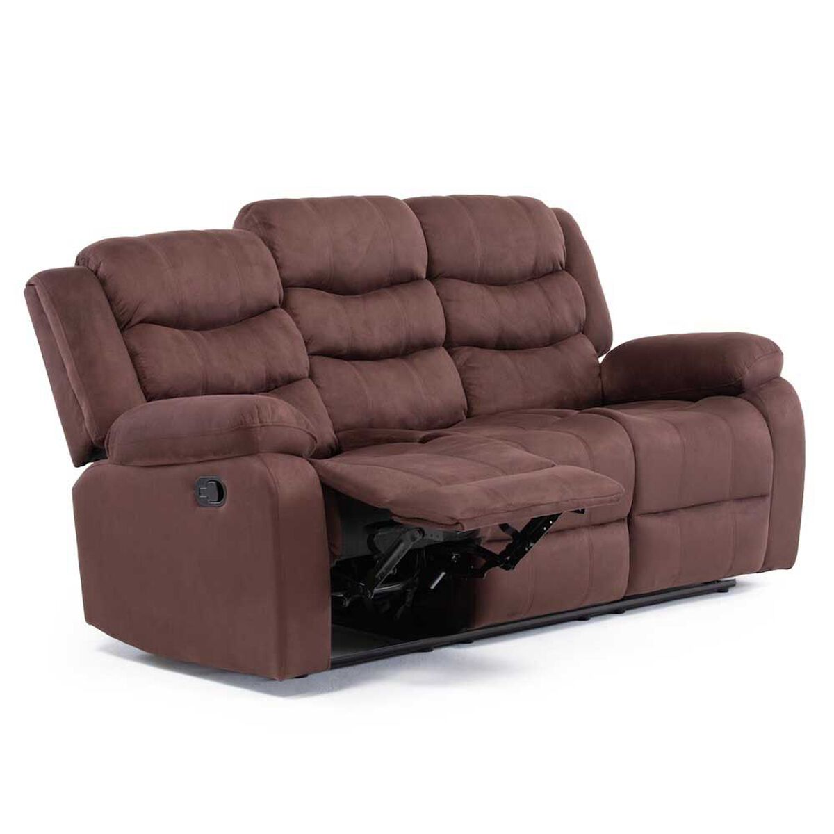 Sof&aacute; Reclinable Daniels Tradicional Norman 3 Cuerpos Caf&eacute; Oscuro