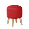 Pouf Latam Home Nantes PU Rojo