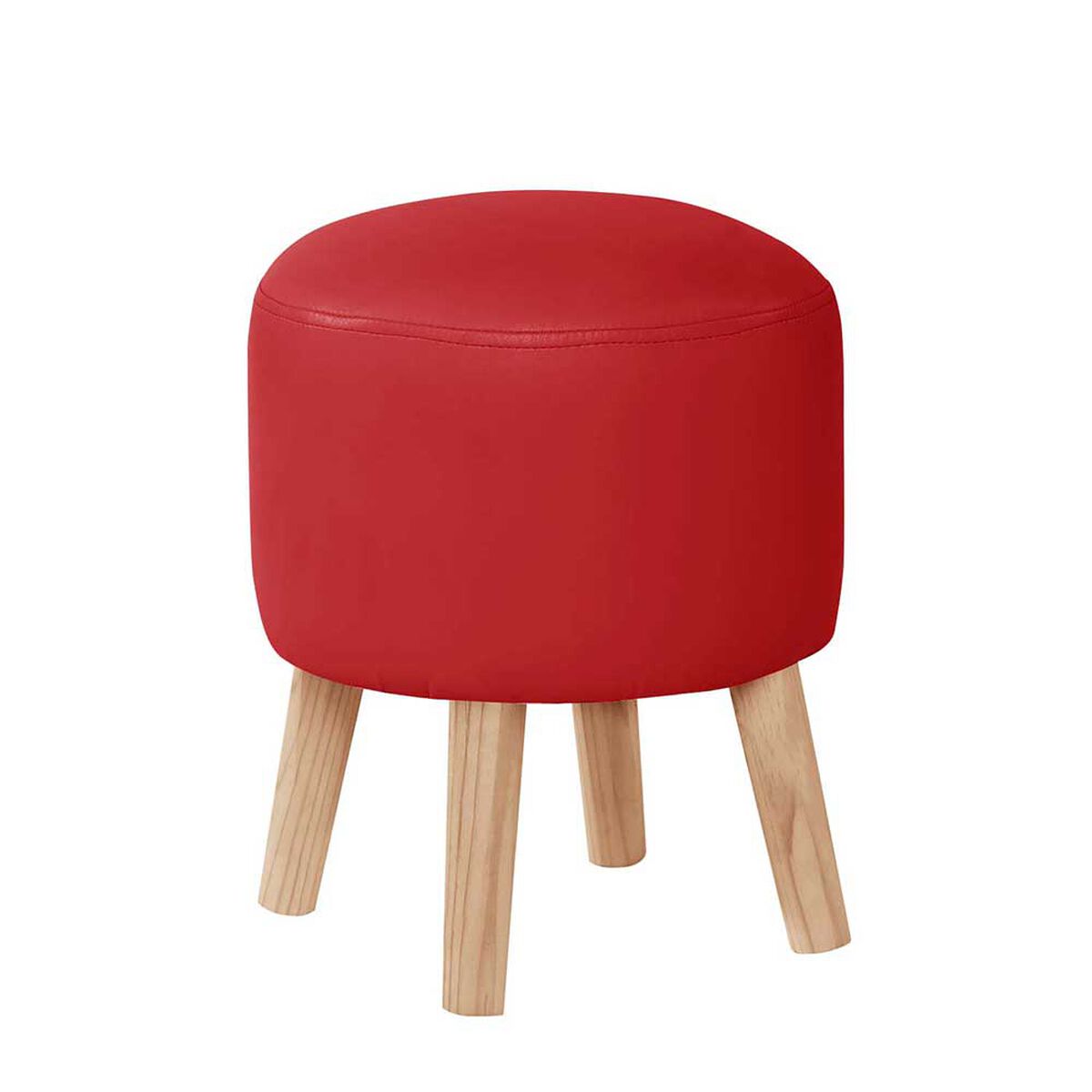 Pouf Latam Home Nantes PU Rojo