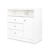 Combo Infantil Closet 2 Puertas + Velador + C&oacute;moda 3 Cajones 1 Puerta CIC Blanco