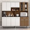 Mueble de Cocina Home Mobili Atlantis 1 Cajón 12 Puertas Café Blanco