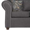 Juego de Living Essenza New Amparo Tela Catania Sofá 3 Cuerpos + Dos Sillones 1 Cuerpo Gris