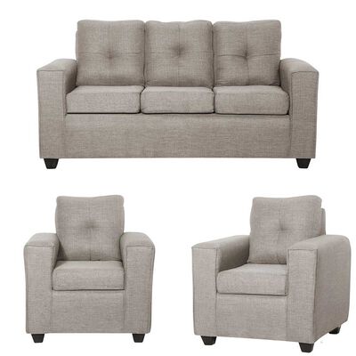 Imagen 1 del producto Juego de Living Black Factory Ranger Sofá 3 Cuerpos + Dos Sillones 1 Cuerpo Beige