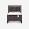 Cama Europea Rosen 1,5 Plazas New Style 4 Plus + Respaldo Rachel Gris