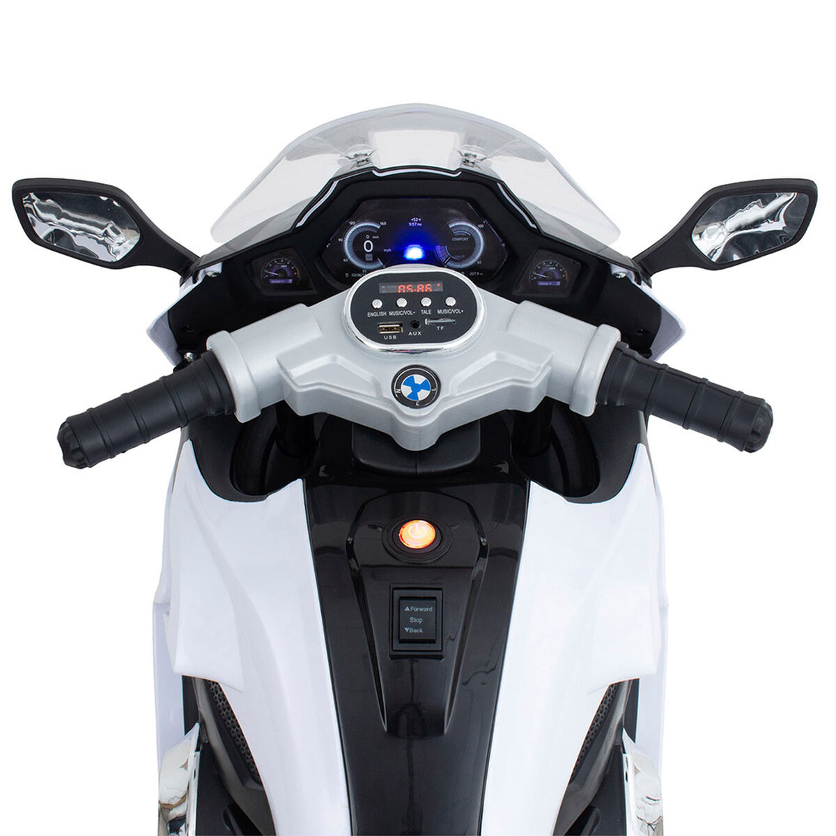 Moto de Carrera a Batería Musical Baby Way Blanco