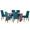 Juego de Comedor Latam Home Pamplona Granada 6 Sillas Velvet Palo Rosa
