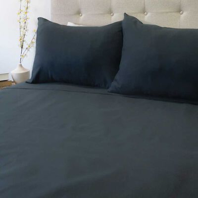 Imagen 2 del producto Juego de Sábanas Doral 2 Plazas Lisas 210 Hilos Negro