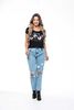 Polera Manga Corta Mujer Rock Caviar