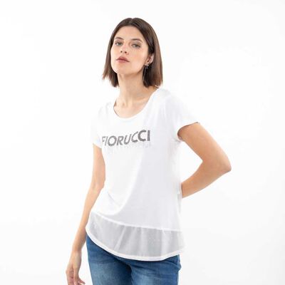 Polera Con Logo Manga Corta Mujer Fiorucci
