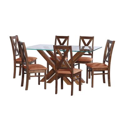 Imagen 1 del producto Juego de Comedor Latam Home Merida 6 Sillas Tabaco