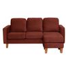 Sofá Seccional Intercambiable Latam Home Venecia 3 Cuerpos Chocolate
