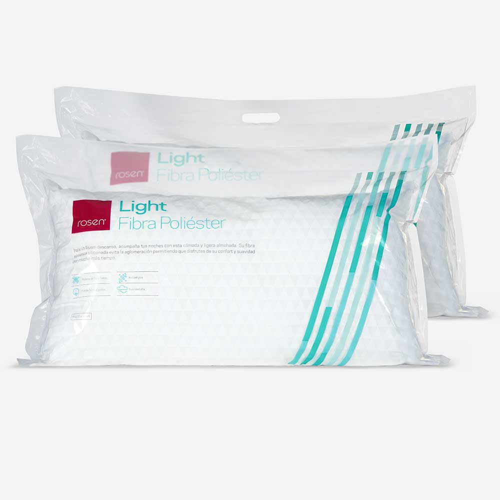 Set 2 Almohadas Rosen Fibra Light 50x90 cm