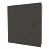 Clóset Vekkahome Pequim 6 Puertas 2 Cajones Negro