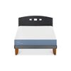 Cama Europea CIC 2 Plazas Excellence + Respaldo Gales Negro