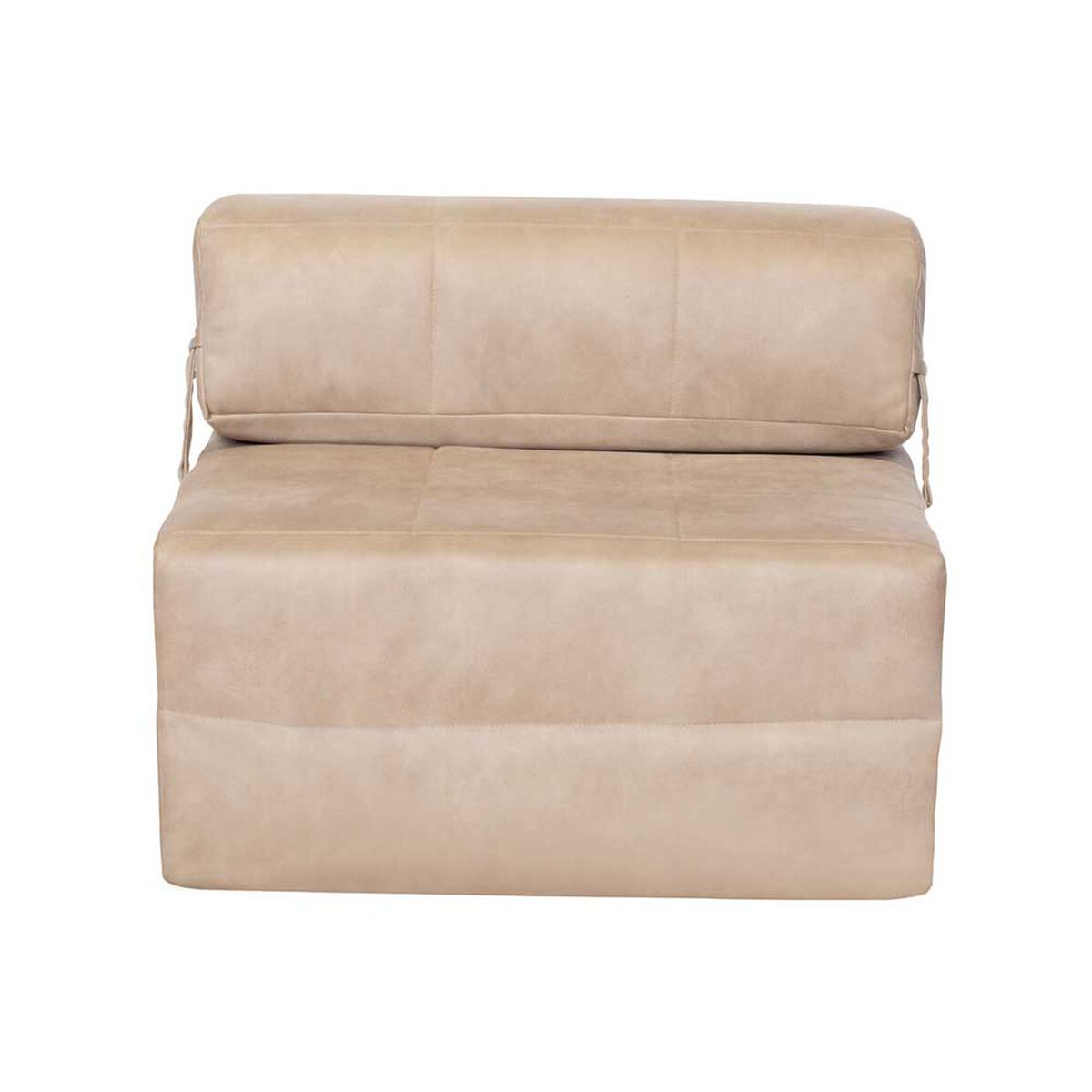 Sof&aacute; Cama Latam Home Cuero Kentucky Siena 1 Cuerpo Beige