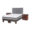 Cama Europea CIC Base Dividida King Balance + Respaldo + 2 Veladores Tamesis