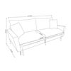 Sofá Home Mobili Huston 3 Cuerpos Gris