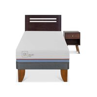Cama Europea CIC 1 Plaza Excellence Plus + Respaldo + Velador New Munich