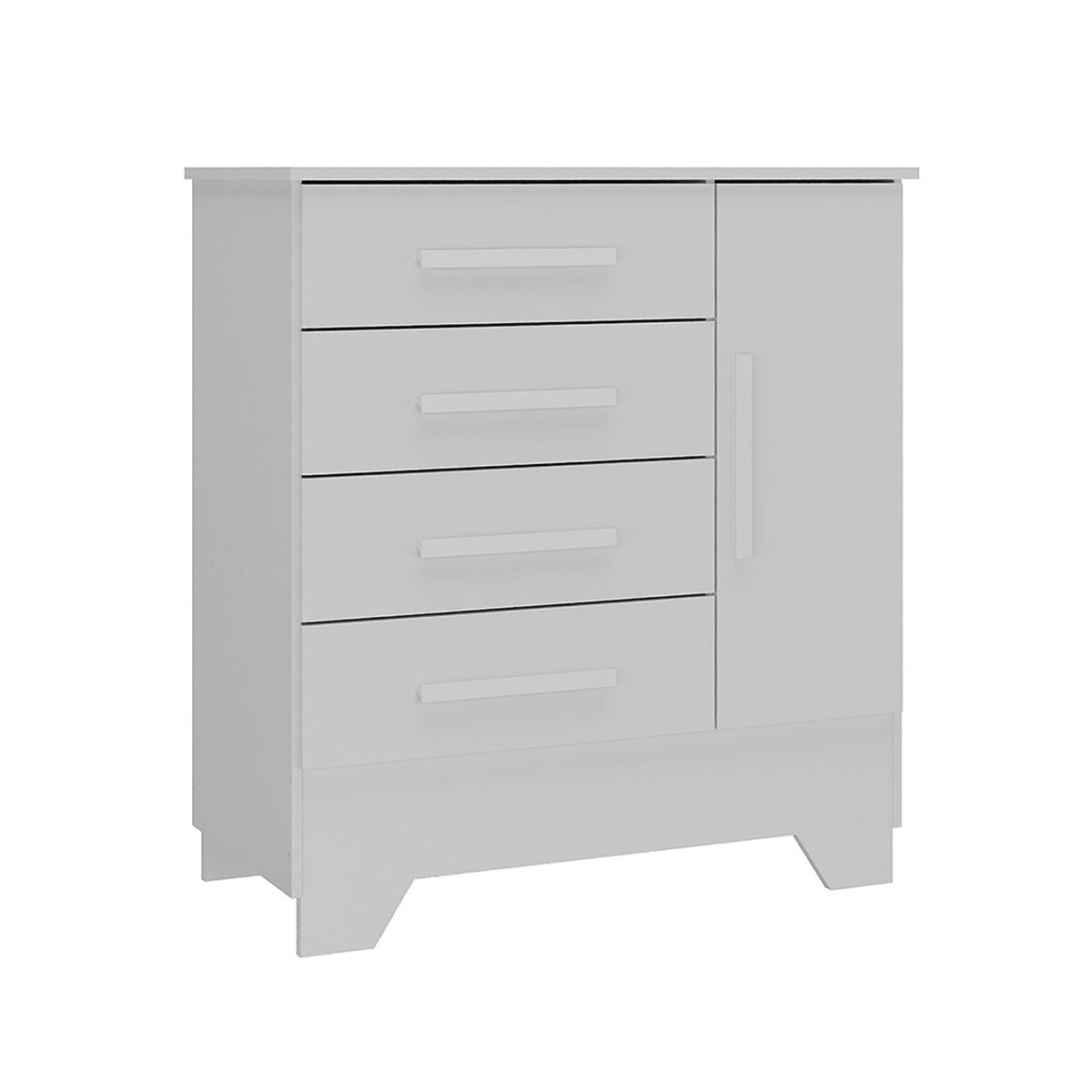 C&oacute;moda Di Poretti Design Catavento 4 Cajones 1 Puerta Blanco
