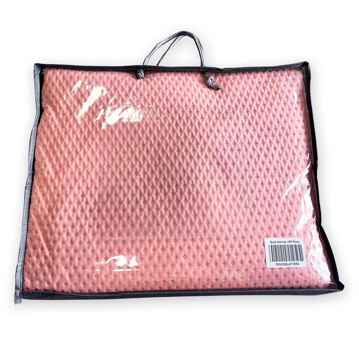 Quilt Liso Illusions 1,5 Plazas Atenas Rosa