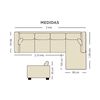 Sofá Seccional Derecho Living Factory Capri 5 Cuerpos Beige