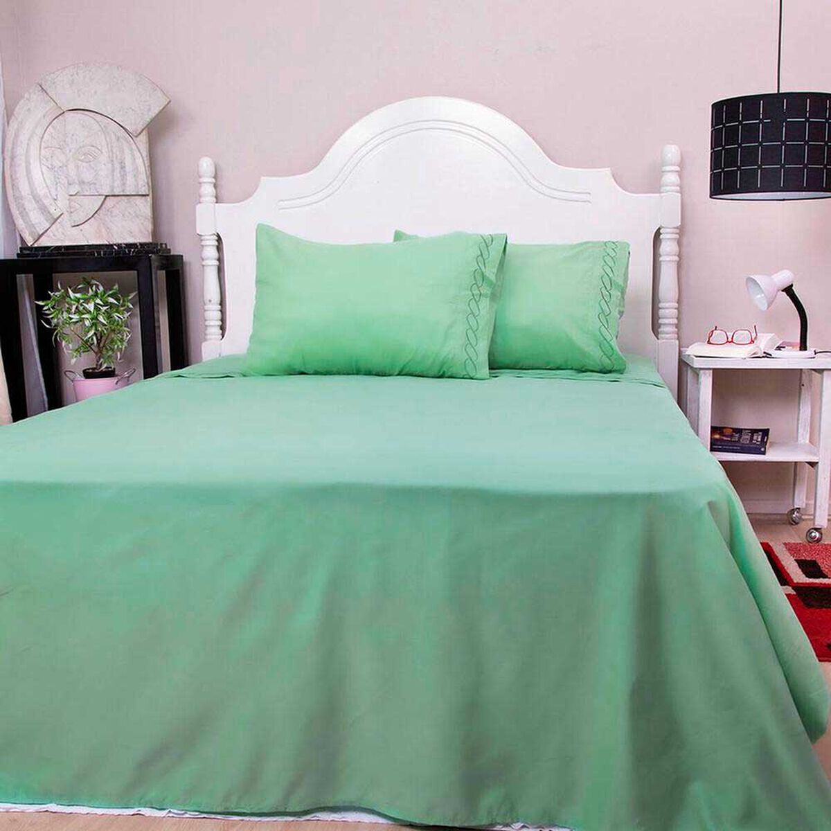 S&aacute;bana Doral King Microfibra Verde