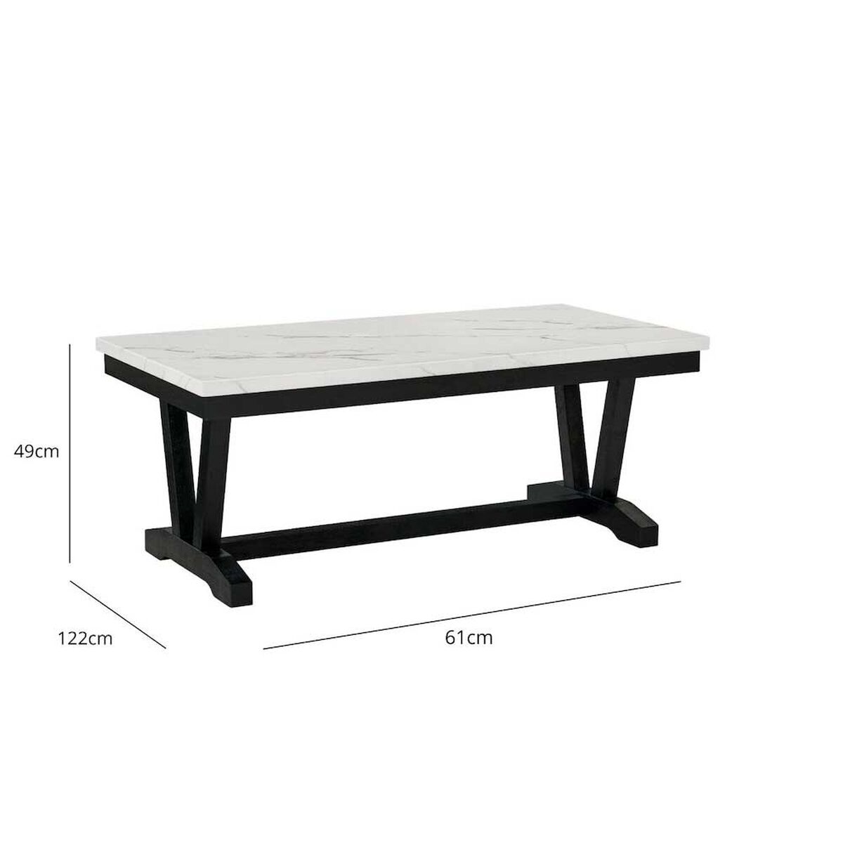 Mesa de Centro Daniels M&aacute;rmol Rodeus Blanca