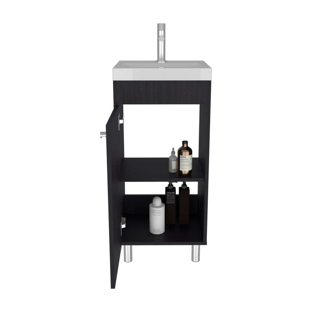 VANITORIO RIVERA 1 PUERTA 84X32X40,2 CM WENGUE