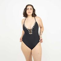 Traje de baño Enterito Mujer Icono Negro