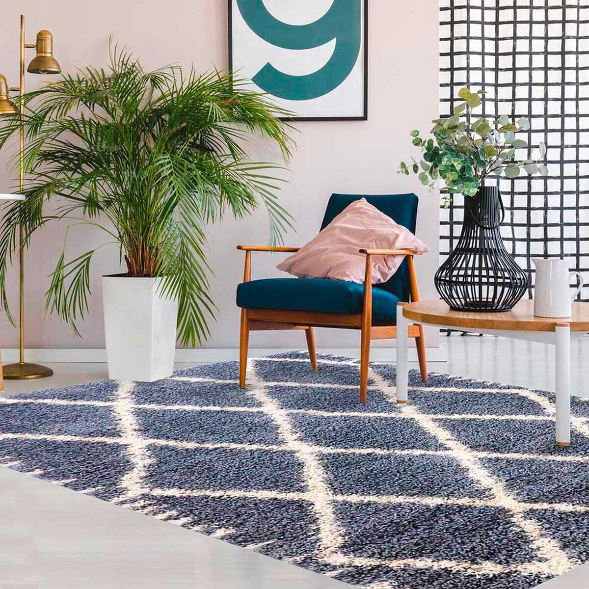 Alfombra Dib Shaggy Design 180 x 275 cm Verde