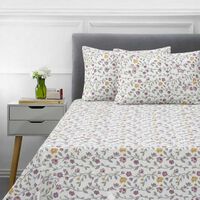Juego de Sábanas Diseño Casanova  1.5 Plazas 144 Hilos Flores, Bloom, Arrow