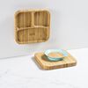 Plato Cuadrado Ventosa Bambú Azul Fisher Price